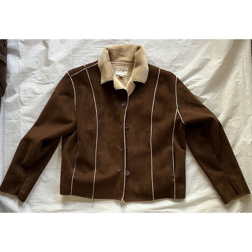 Womens Calispia faux suede jacket size L